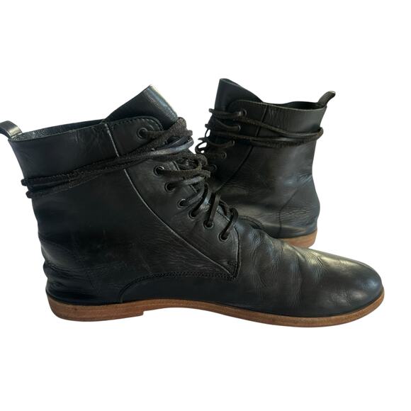 Marsèll Black Leather Lace-Up Ankle Boots Size 39 US 8 W / US 7 M Made in Italy - Picture 8 of 16